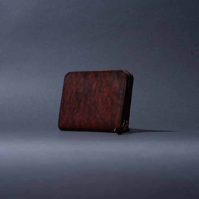 MOTO / モト「FW3 ZEBRA×WILD VACCHETTA LEATHER ZIP MIDDLE WALLET